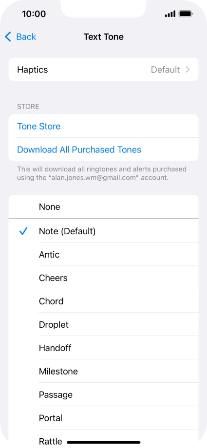 Press the required message tones to hear them.
