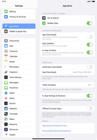 Press the indicator next to 