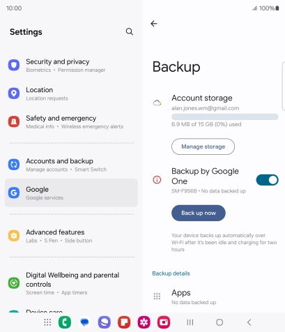 Press the indicator next to 