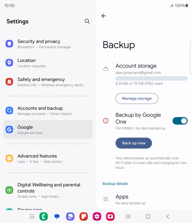 Press the indicator next to 