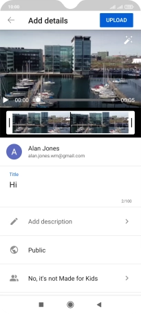 Key in the required text and press UPLOAD.
