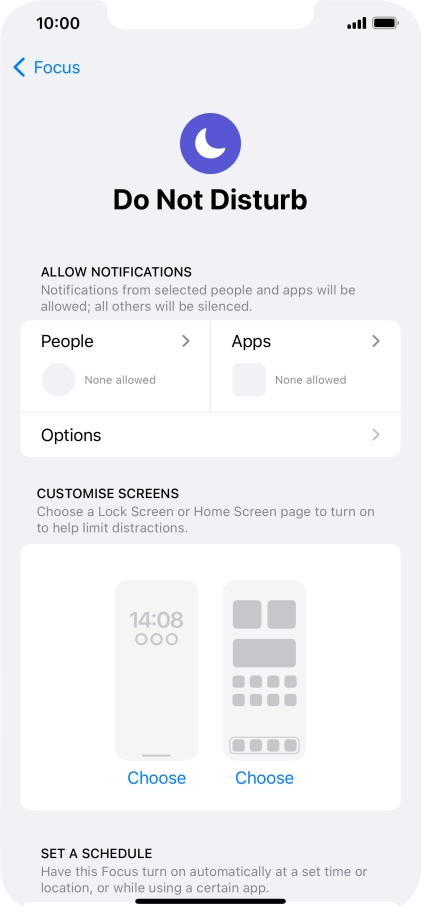 Press People and follow the instructions on the screen to select which contacts you would like to receive calls and notifications from when Do Not Disturb is turned on. Press People and follow the instructions on the screen to select which contacts you would like to receive calls and notifications from when Do Not Disturb is turned on.