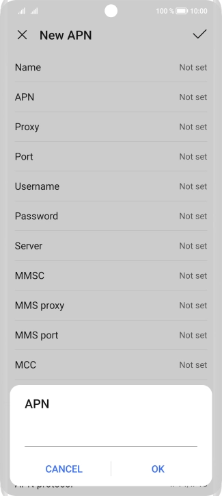 Key in wap.vodafone.co.uk and press OK.
