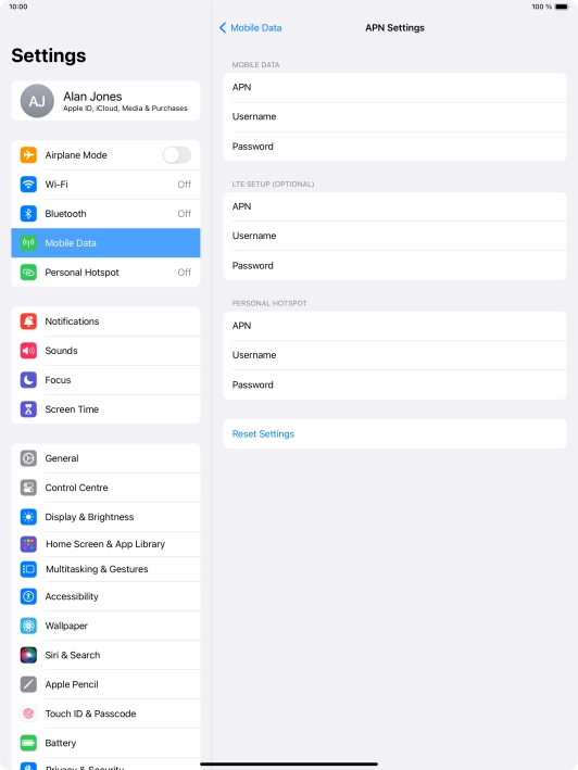 Press APN and key in wap.vodafone.co.uk.