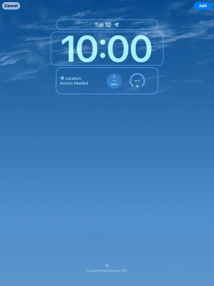 To customise the way the lock screen date is displayed, press the date widget and follow the instructions on the screen to select the required widget display mode.