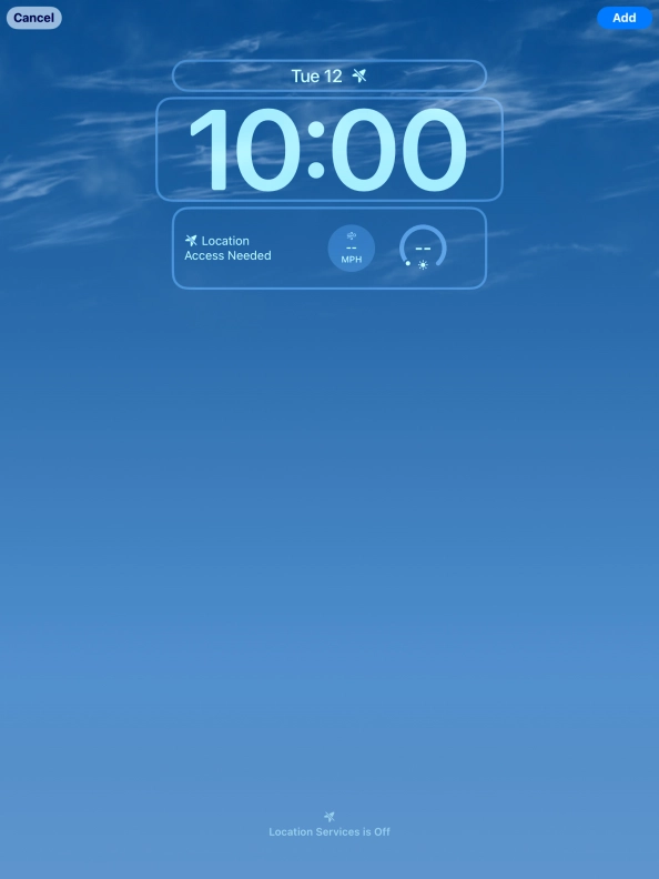 To customise the way the lock screen date is displayed, press the date widget and follow the instructions on the screen to select the required widget display mode.