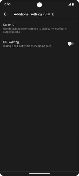 Press the indicator next to 