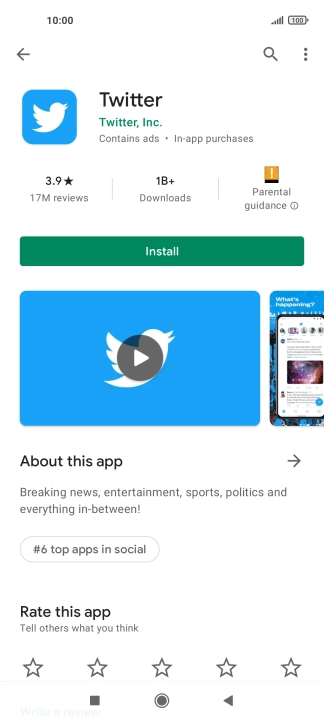 Press Install and follow the instructions on the screen to install the app.