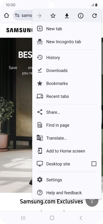 Press Settings. Press Settings.