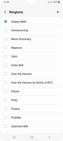 Press the add ring tone icon. Press the add ring tone icon.