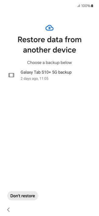 Press the required backup and your phone restores the content of the selected backup. Subsequently, follow the instructions on the screen to set up your phone and prepare it for use.