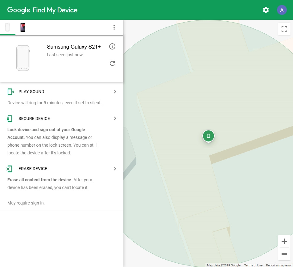 Click the required device.