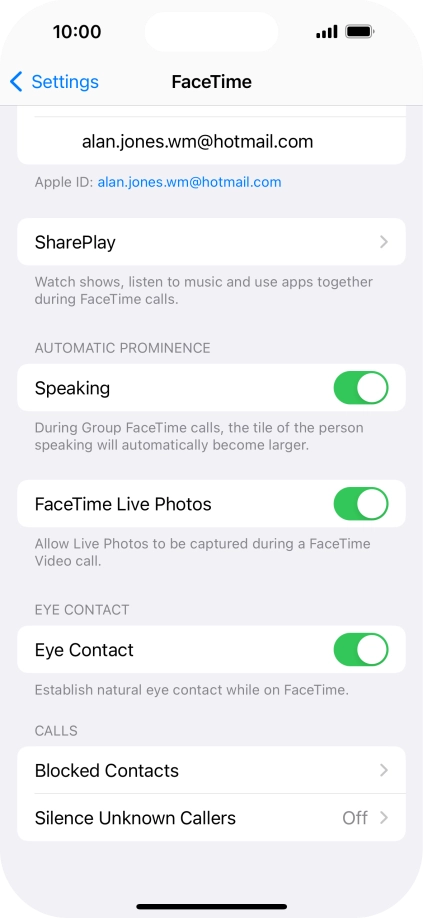 Press Blocked Contacts.