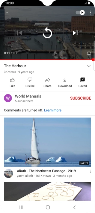 Press the Home key to return to the home screen.