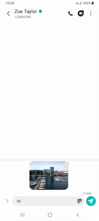 Press the send icon.