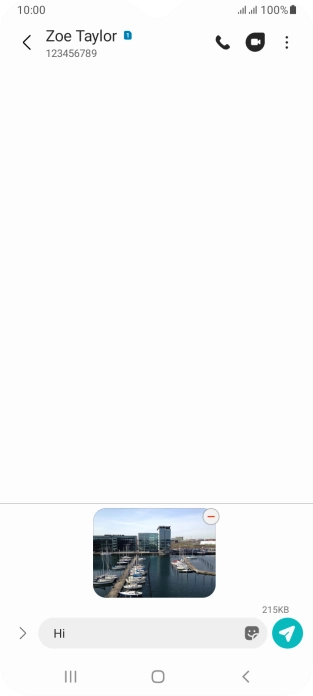 Press the send icon.