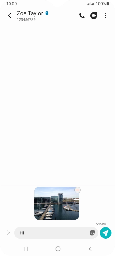 Press the send icon.