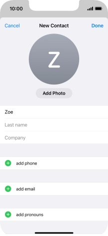 Press Last name and key in the last name.