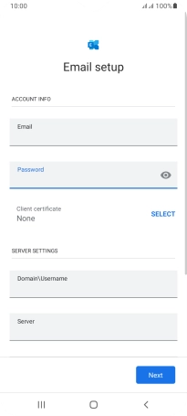 To turn on the function, press SELECT and follow the instructions on the screen to install the required certificate.
