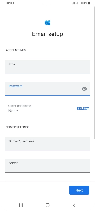To turn on the function, press SELECT and follow the instructions on the screen to install the required certificate.