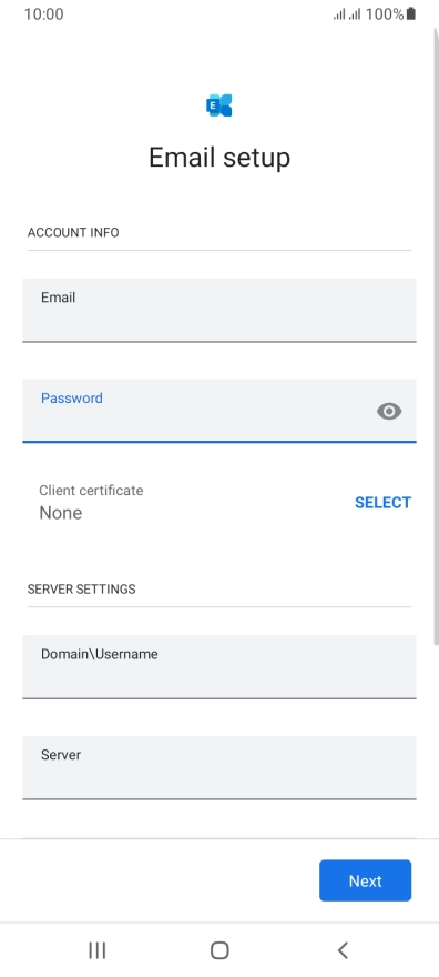 To turn on the function, press SELECT and follow the instructions on the screen to install the required certificate.