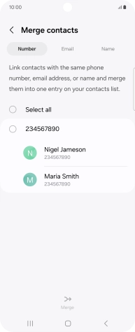 Press the field next to the required number.
