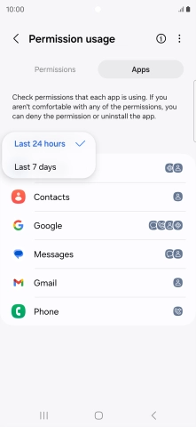 Press the required setting. Press the required setting.