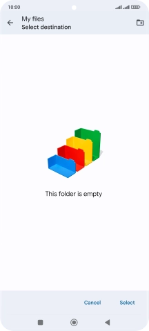 To create a new folder, press the new folder icon and follow the instructions on the screen to create a new folder. To create a new folder, press the new folder icon and follow the instructions on the screen to create a new folder.