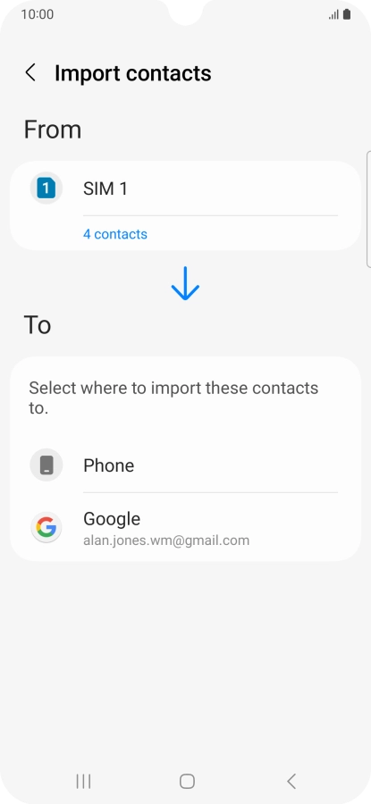 Press the required Google account.