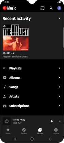 Press the required category and go to the required audio file.