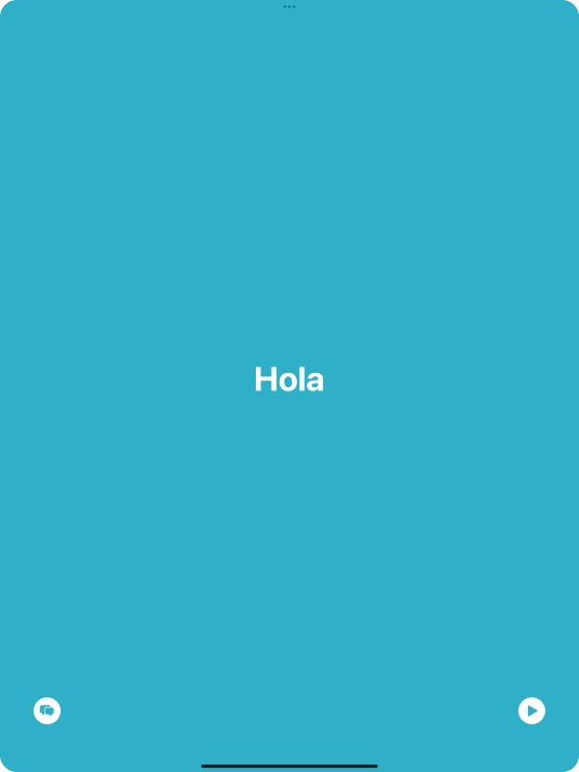 Press the split view icon to go back to display of both languages.