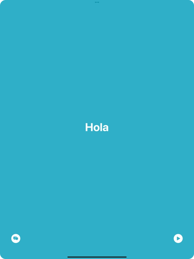 Press the split view icon to go back to display of both languages.
