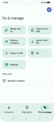 Press Import from SIM.