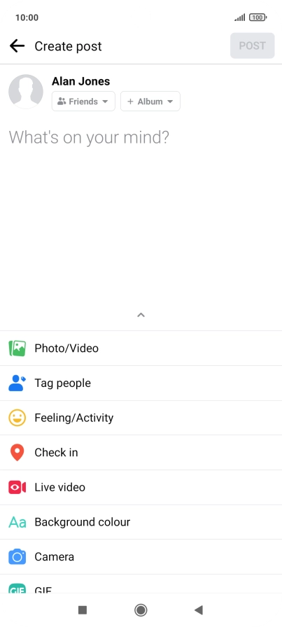 Press the text input field. Press the text input field.