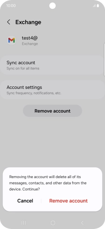 Press Remove account.