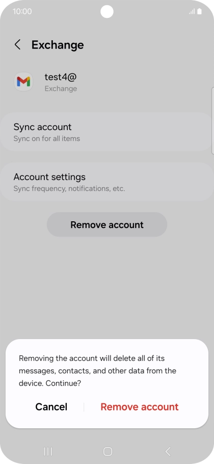 Press Remove account.