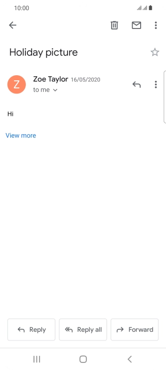 If an application is open on your phone, such as a Mail, you can also use the functions available here, e.g.: Reply to this email.