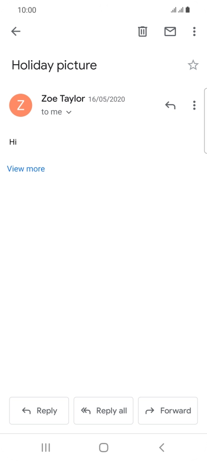 If an application is open on your phone, such as a Mail, you can also use the functions available here, e.g.: Reply to this email.