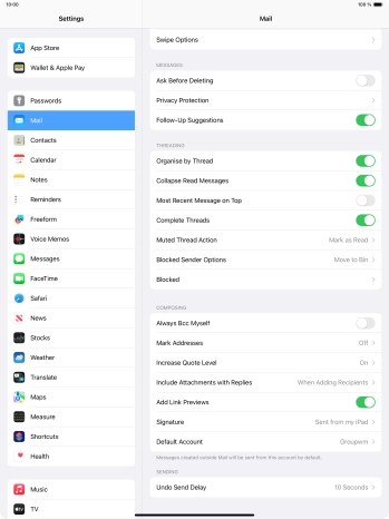 Press Default Account.