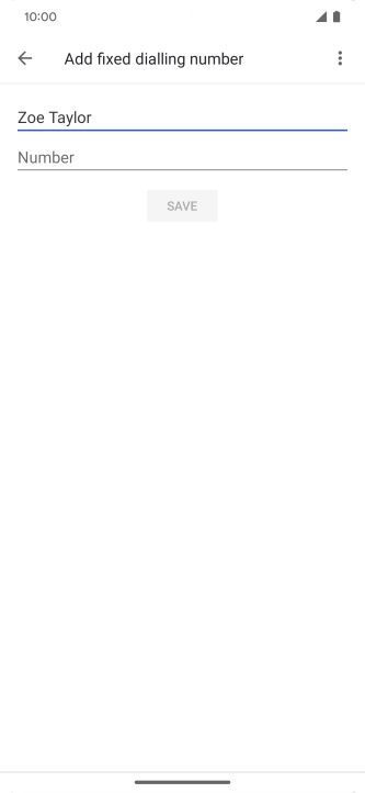 Press Number and key in the required phone number.