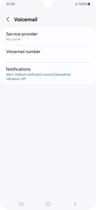 Press Voicemail number.
