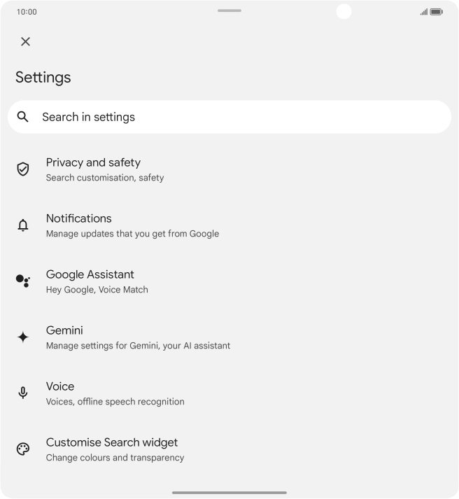 Press Google Assistant.