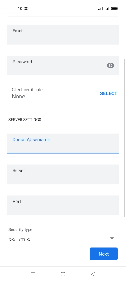 Press the field below 