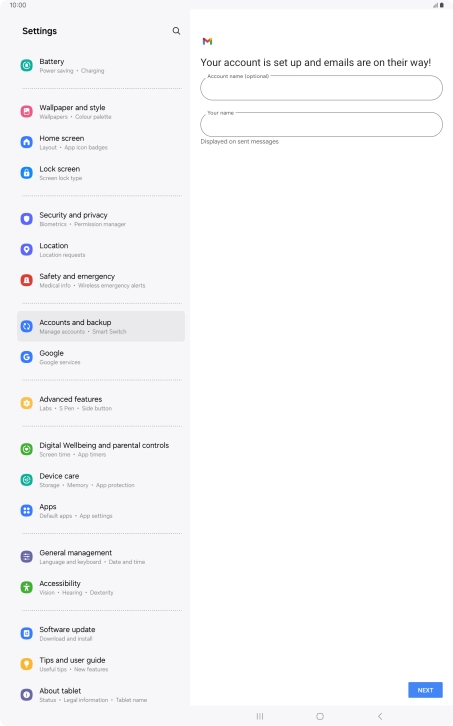 Press the field below 