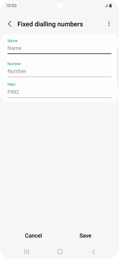 Press Name and key in the required name.