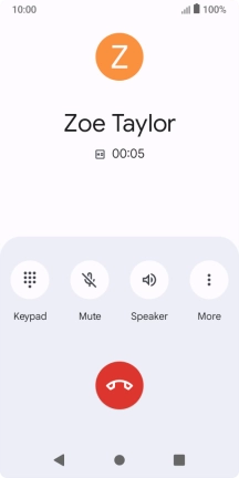 Press the end call icon. Press the end call icon.