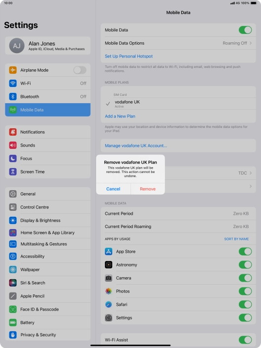 Press Remove. Press Remove.