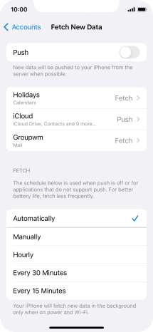 If you turn off the function, press the required setting. If you turn off the function, press the required setting.