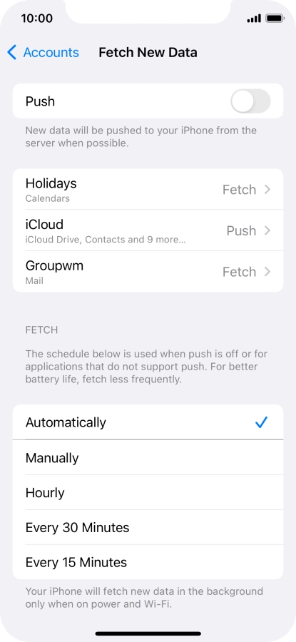 If you turn off the function, press the required setting. If you turn off the function, press the required setting.