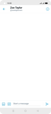 Press the text input field. Press the text input field.